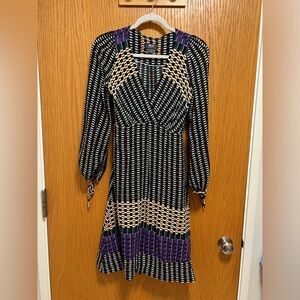 Stylish Black and Purple Women's Dress